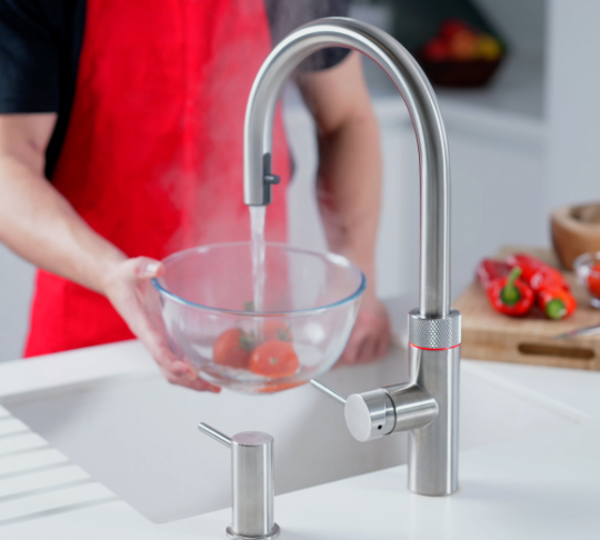 Quooker boiling water tap offered by Design Time, a kitchen showroom in Nottingham.